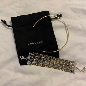 Jenny Bird Austin cuff and Yaya choker gold